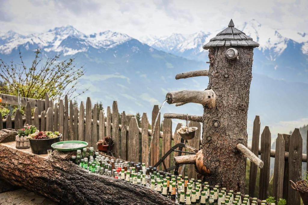 Ferienhaus Zillertal Panorama Blick Balkon Sauna Zellberg Exterior foto